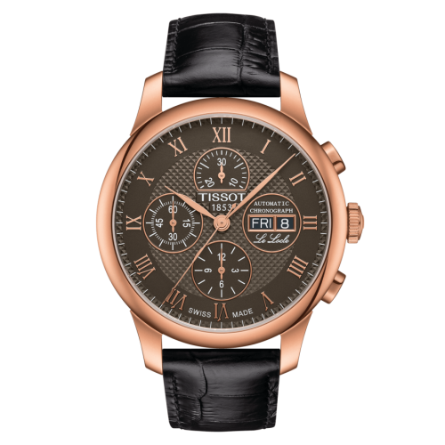 Tissot Le Locle 42.3 Valjoux Chronograph Rose Gold PVD / Bronze